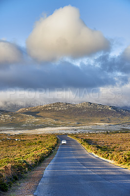 Buy stock photo Road through the wilderness of Cape Point National Park, Western Cape, South Africa