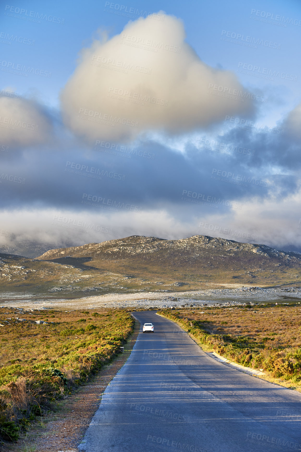 Buy stock photo Road through the wilderness of Cape Point National Park, Western Cape, South Africa