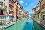 The medieval city of Annecy, July 2019, France