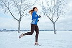 Running in snow requires a little more work