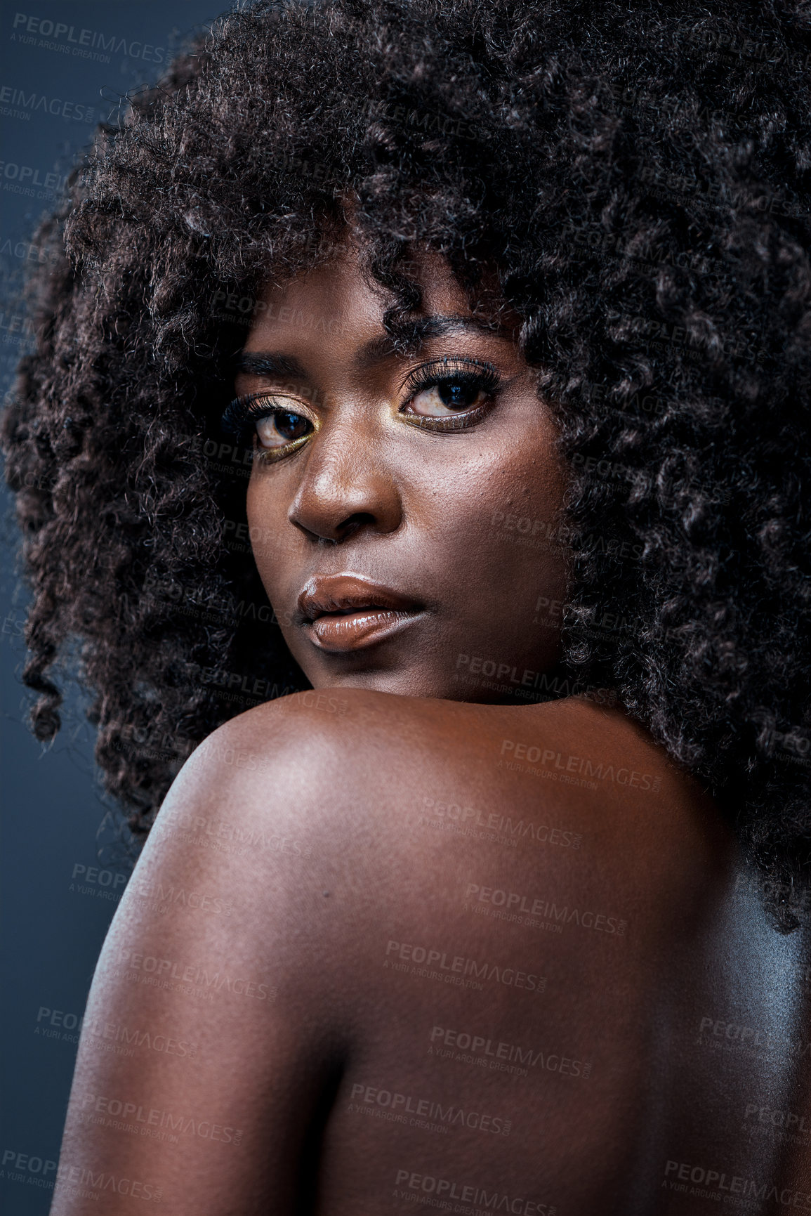 Buy stock photo Studio shot of a beautiful young woman with glowing skin