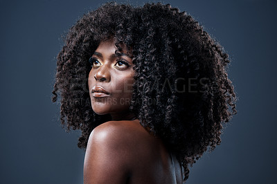 Buy stock photo Studio shot of a beautiful young woman with glowing skin