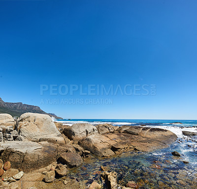 Buy stock photo Ocean view - Camps Bay,  Table Mountain National Park, Cape Town, South Africa