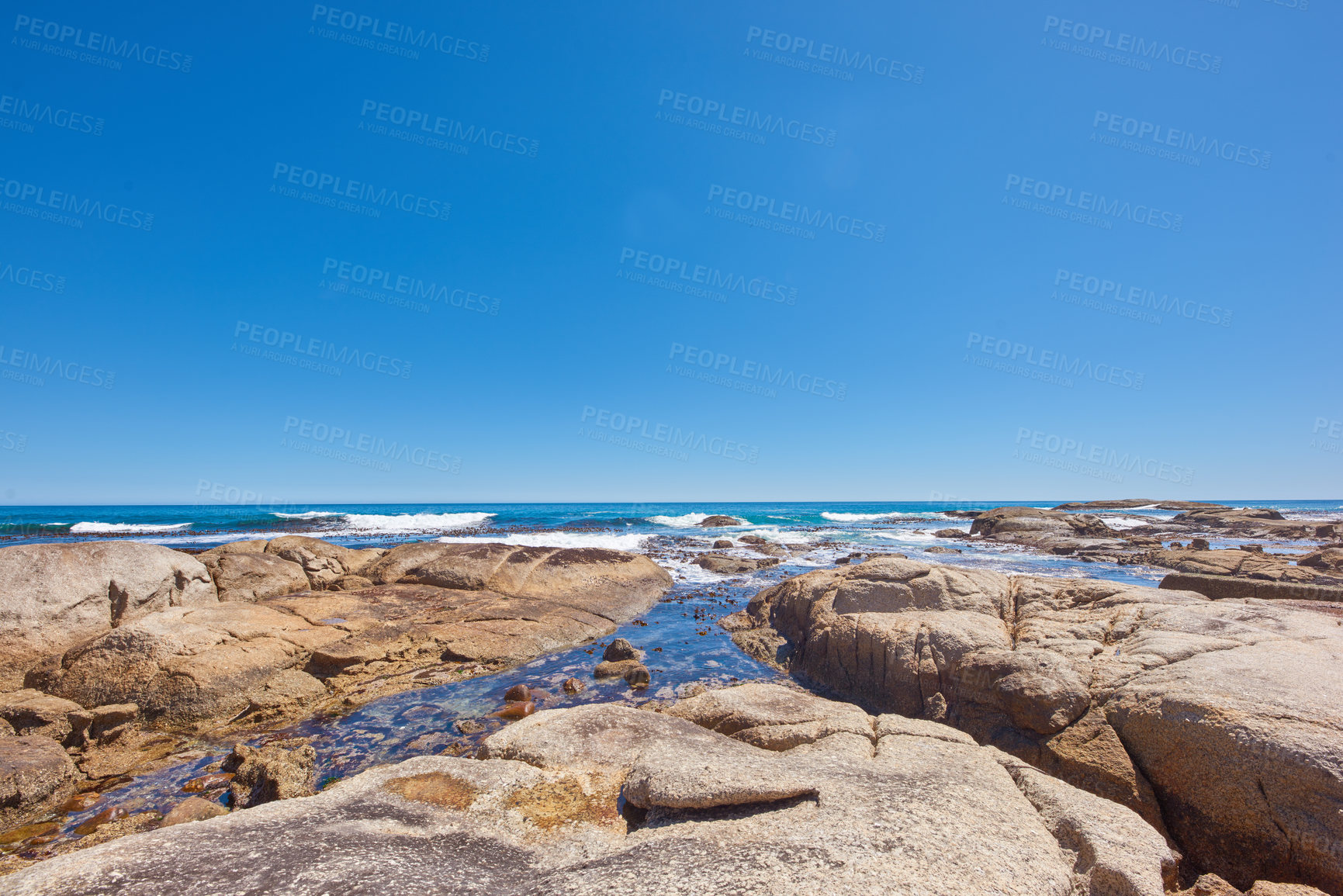 Buy stock photo Ocean view - Camps Bay,  Table Mountain National Park, Cape Town, South Africa