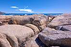 Rocky coastline of the CampÂ´s Bay, Western Cape