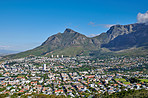 Aerial panorama photo of Cape Town