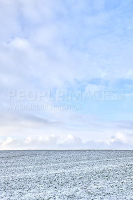 Buy stock photo Danish farmland in wintertime