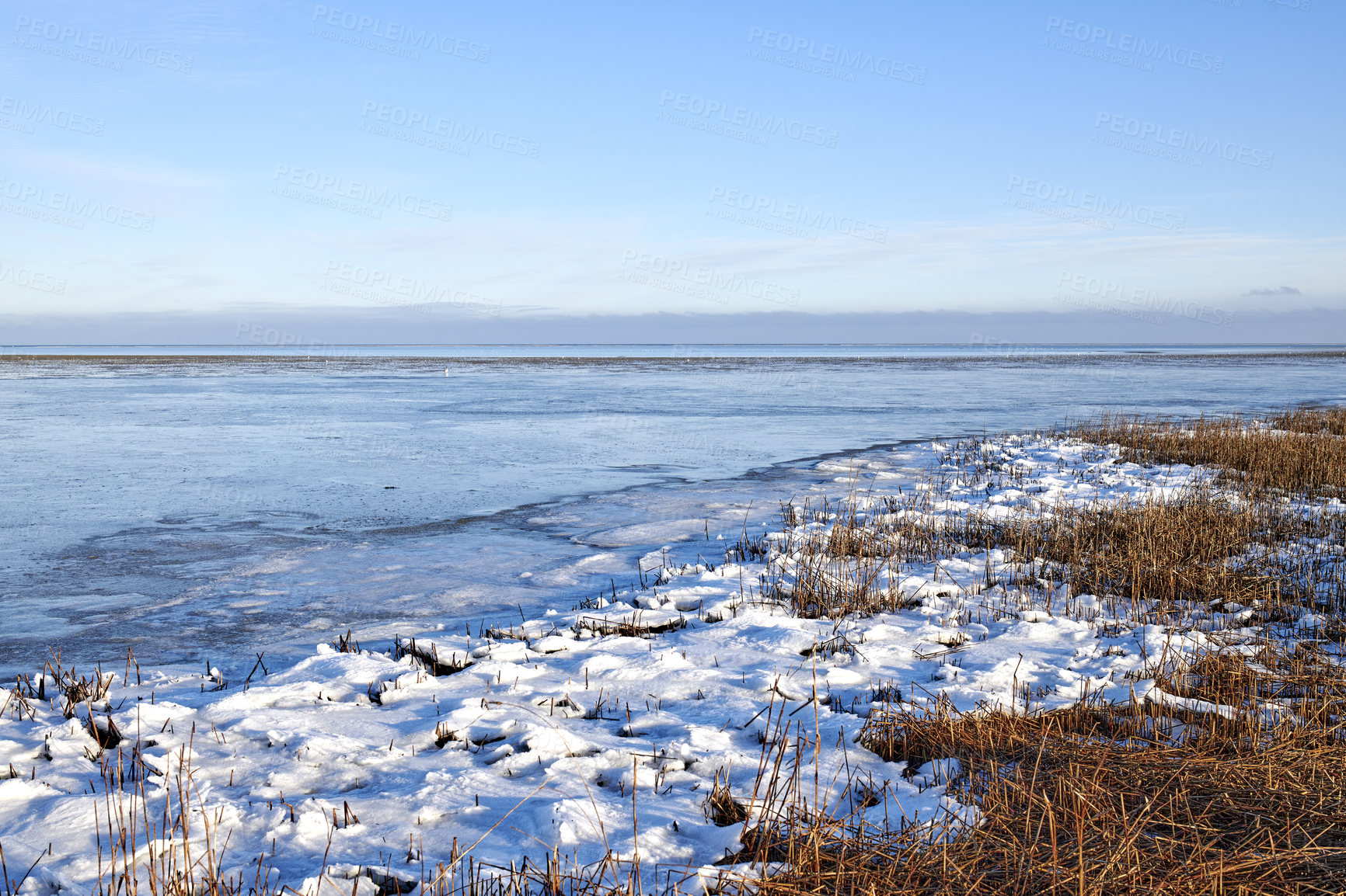 Buy stock photo Photos of Danish winter by the coast of Kattegat.