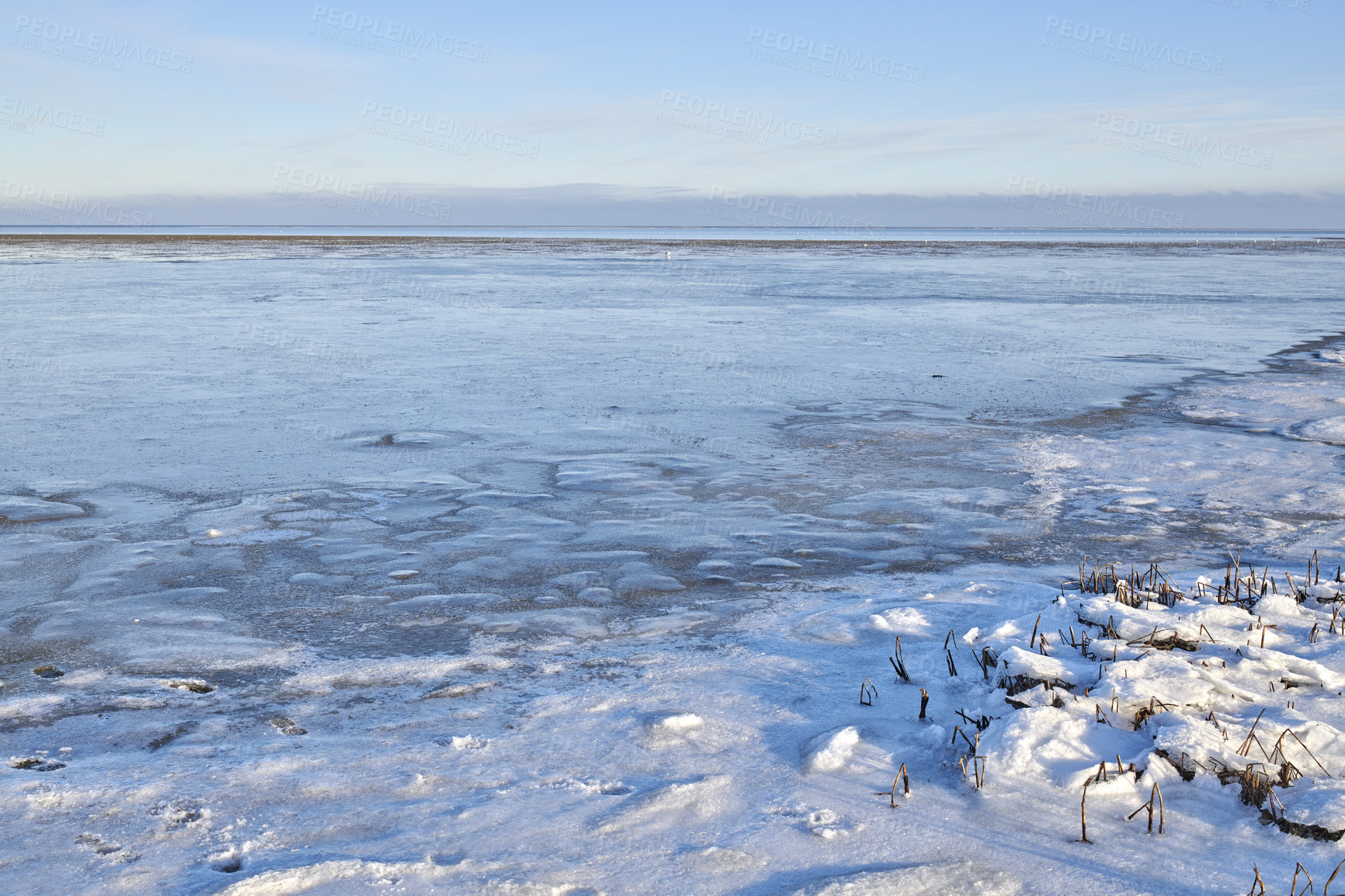 Buy stock photo Photos of Danish winter by the coast of Kattegat.