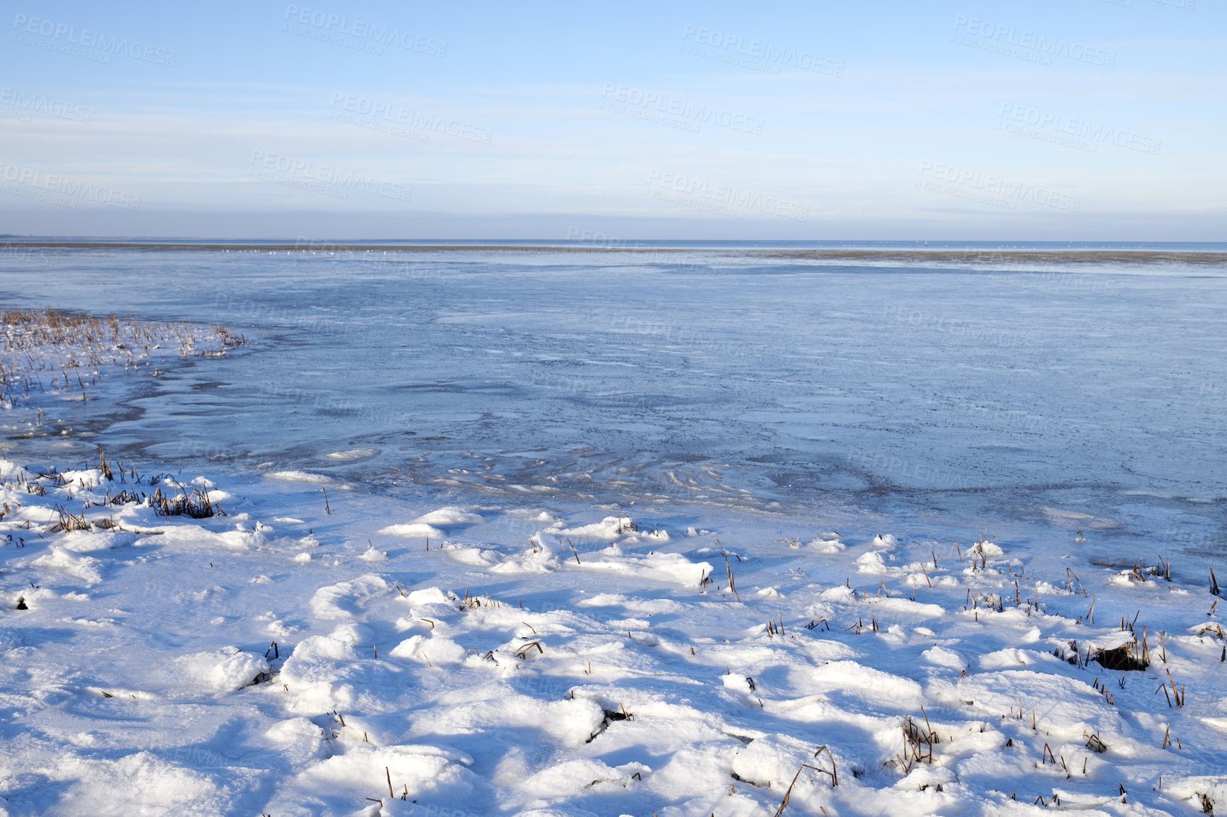 Buy stock photo Photos of Danish winter by the coast of Kattegat.