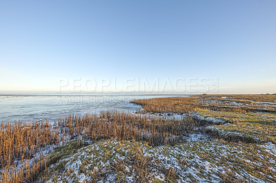 Buy stock photo Photos of Danish winter by the coast of Kattegat.