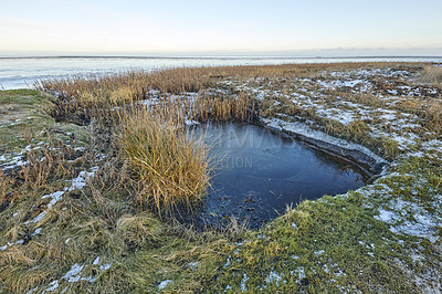 Buy stock photo Photos of Danish winter by the coast of Kattegat.