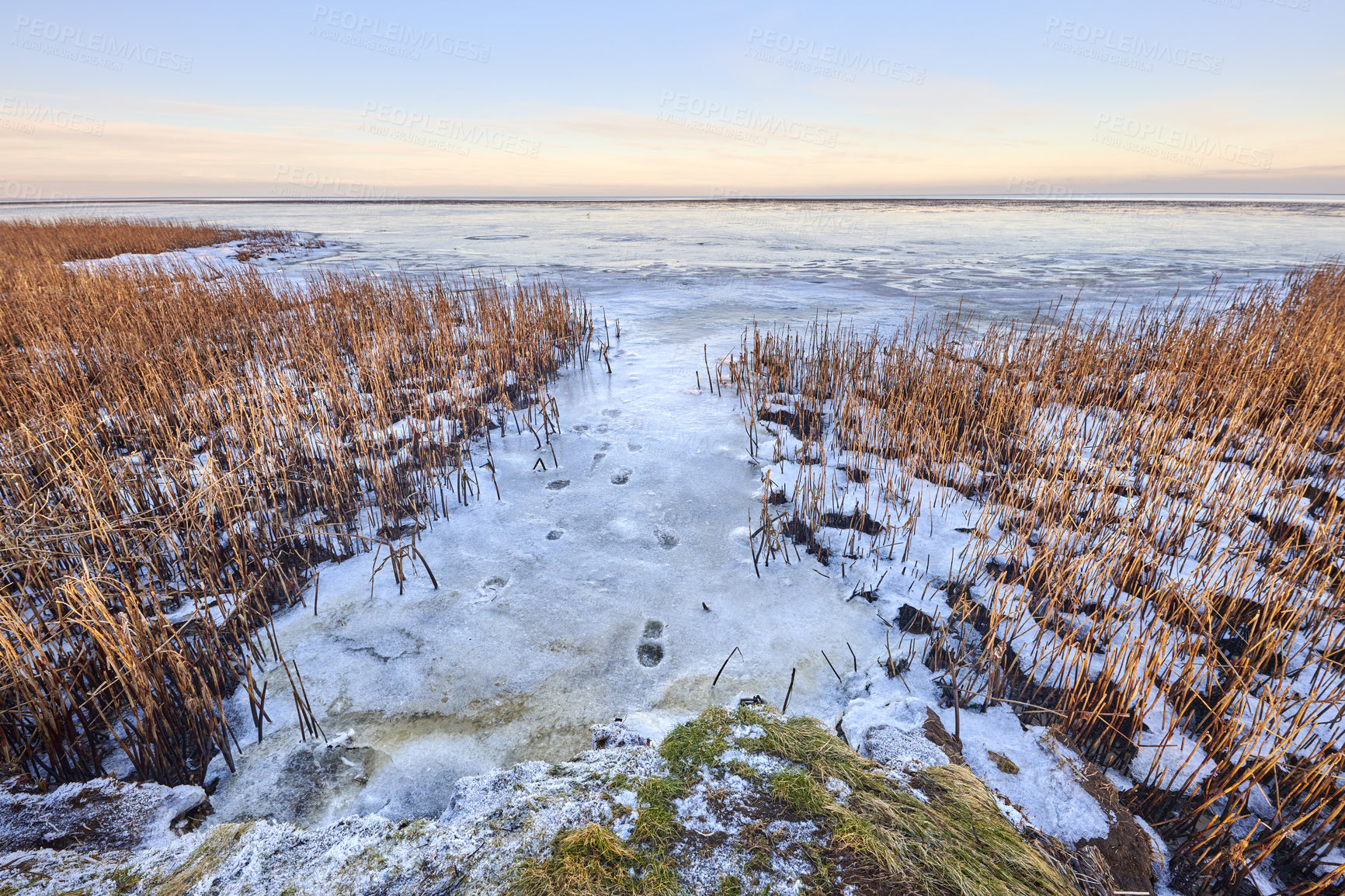 Buy stock photo Photos of Danish winter by the coast of Kattegat.