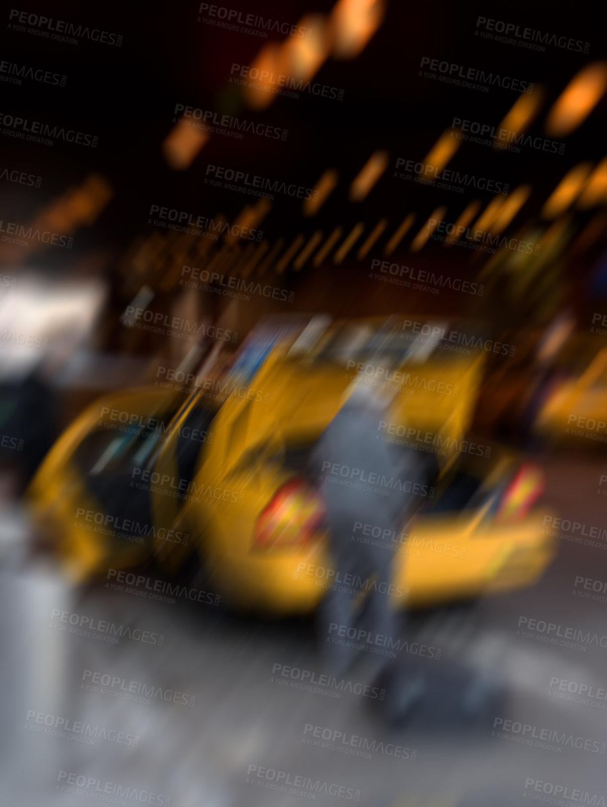 Buy stock photo Lens blurred photo: Everyday street life in New York - Manhattan