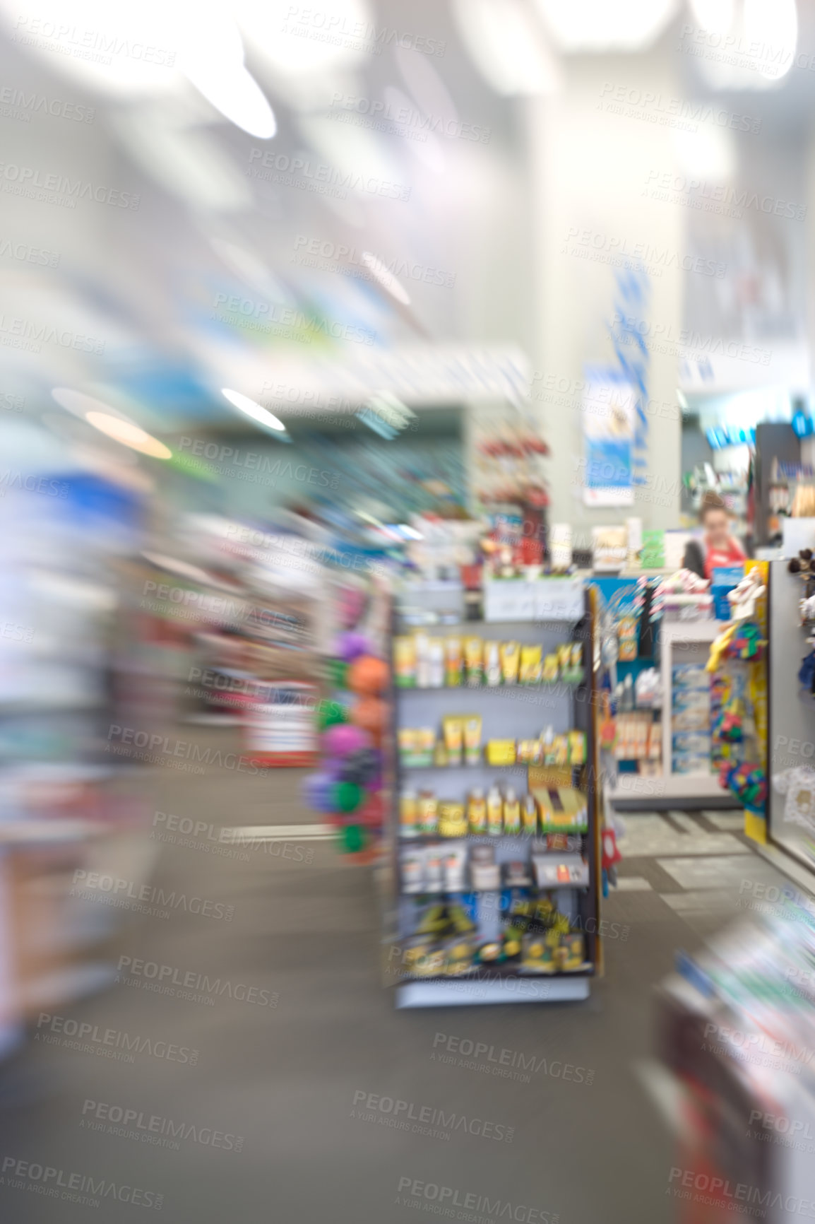 Buy stock photo A lens blurred city image