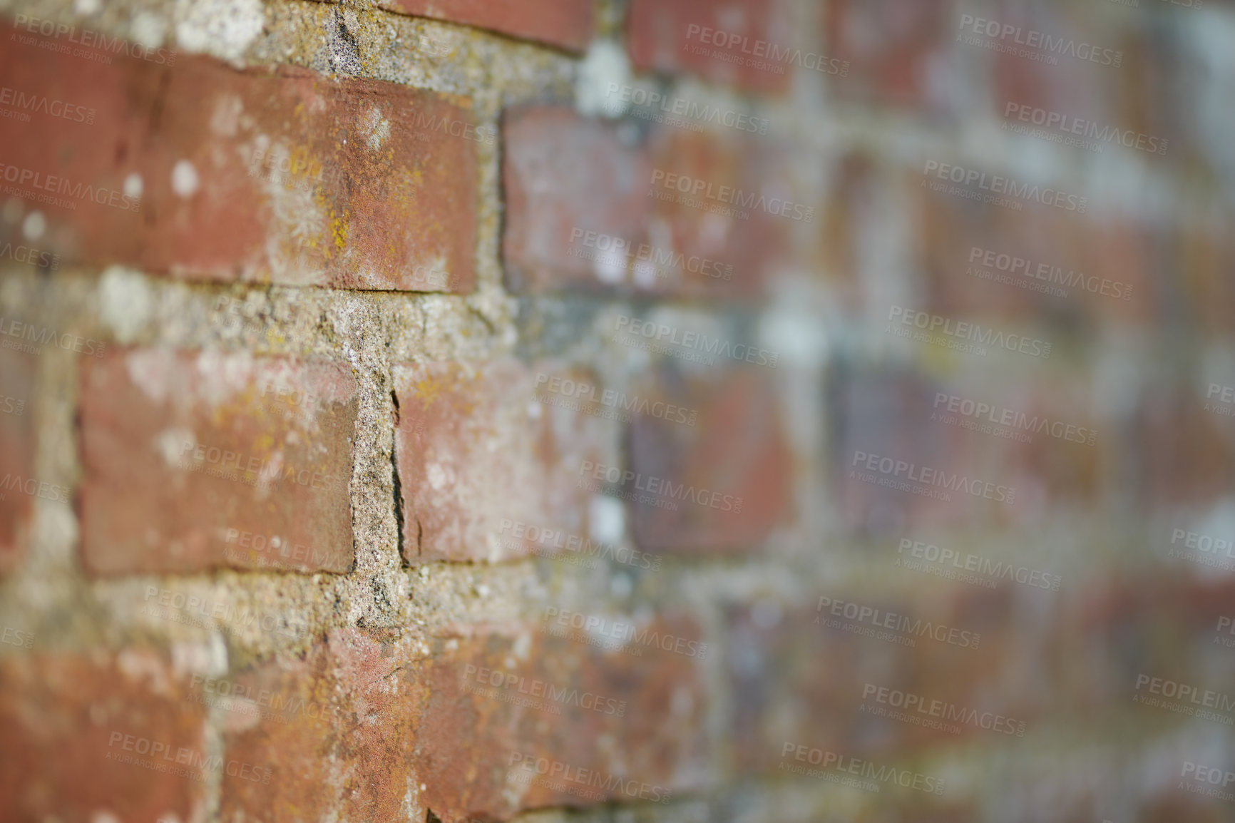 Buy stock photo a photo of a very old brick wall