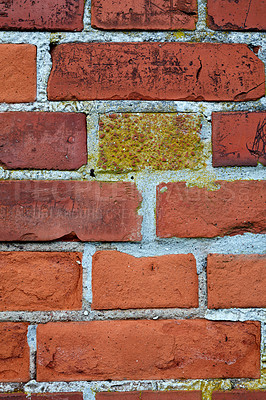 Buy stock photo a photo of a very old brick wall