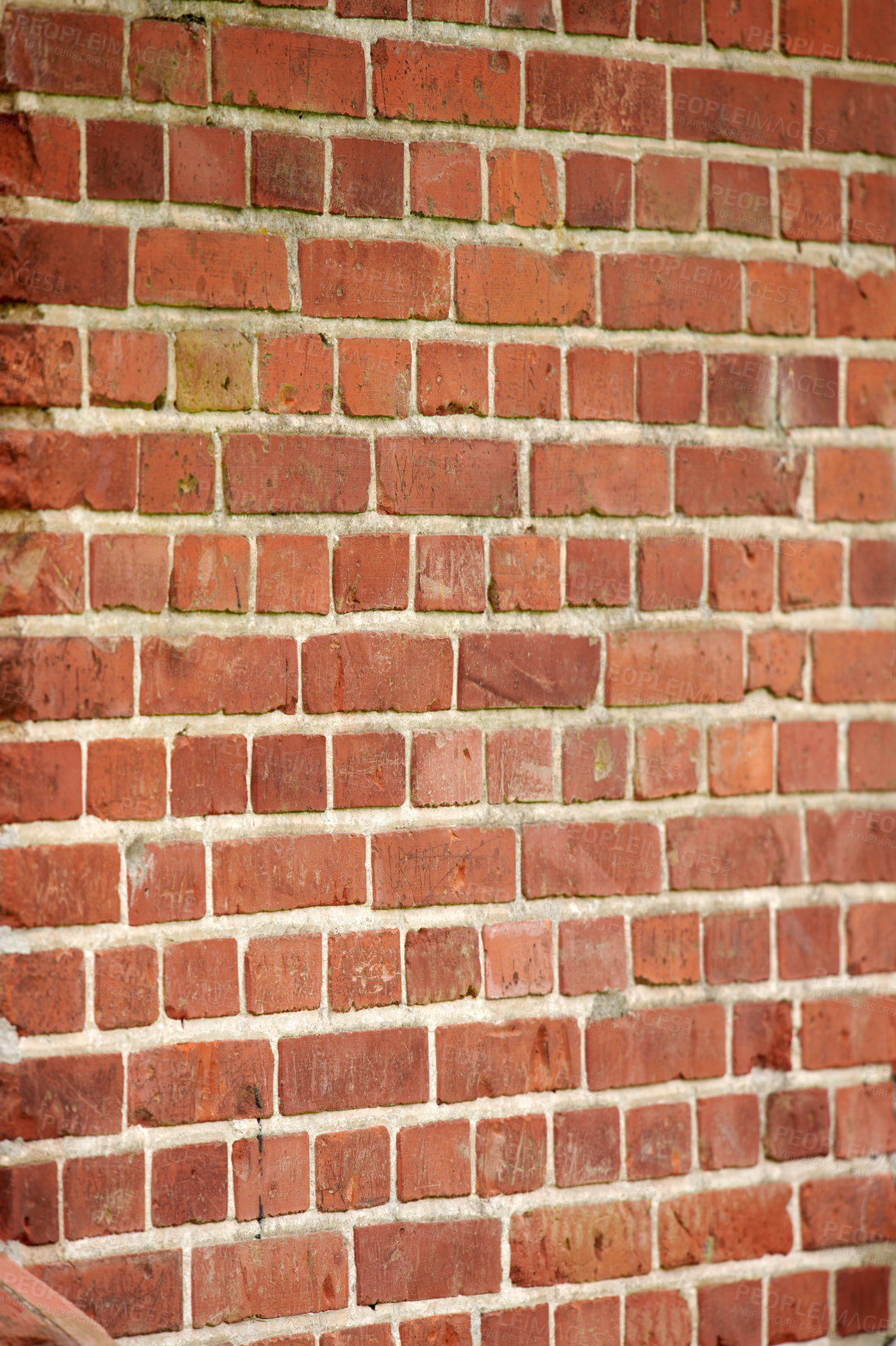 Buy stock photo a photo of a very old brick wall