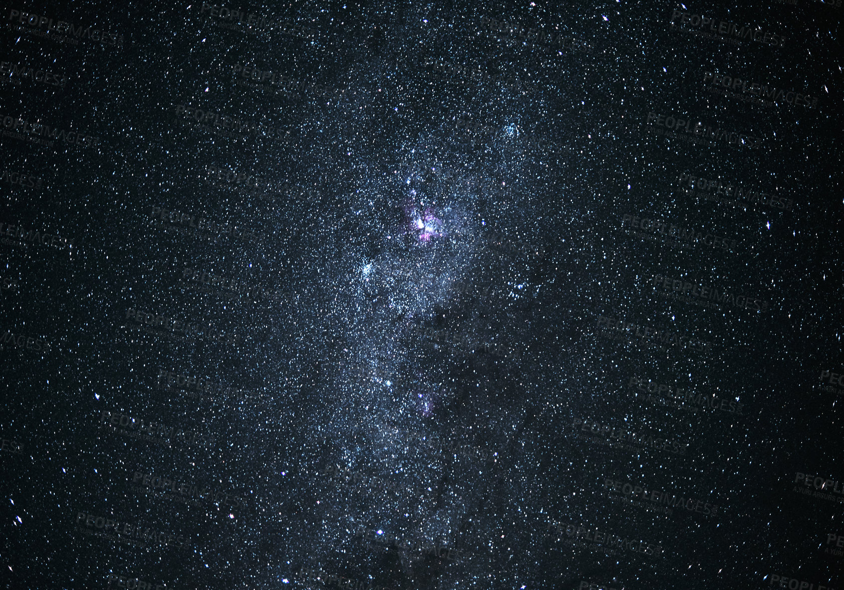 Buy stock photo Sky, night and galaxy of stars in outer space on dark background for astronomy, universe or light. Black, telescope and planet in cosmos, solar system or constellation glow for interstellar backdrop