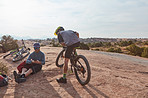 Cycling enthusiasts in their element