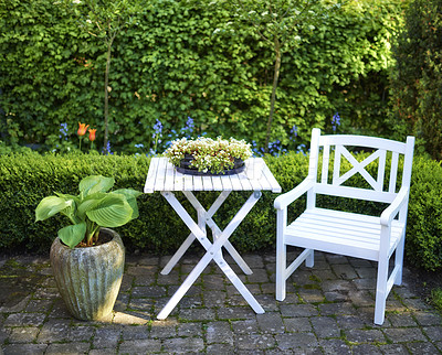 Buy stock photo The private spot of the Gardener - the beauty of garderning 