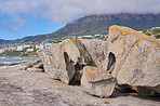 Rocky coastline of the CampÂ´s Bay, Western Cape