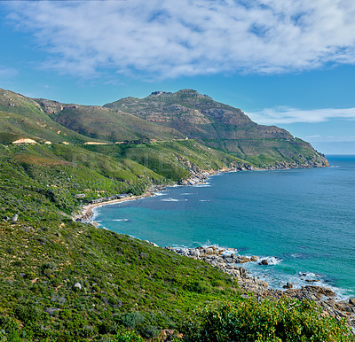 Buy stock photo A photo a picnic area near Shapmanns Peak Road, Cape Town, South Africa