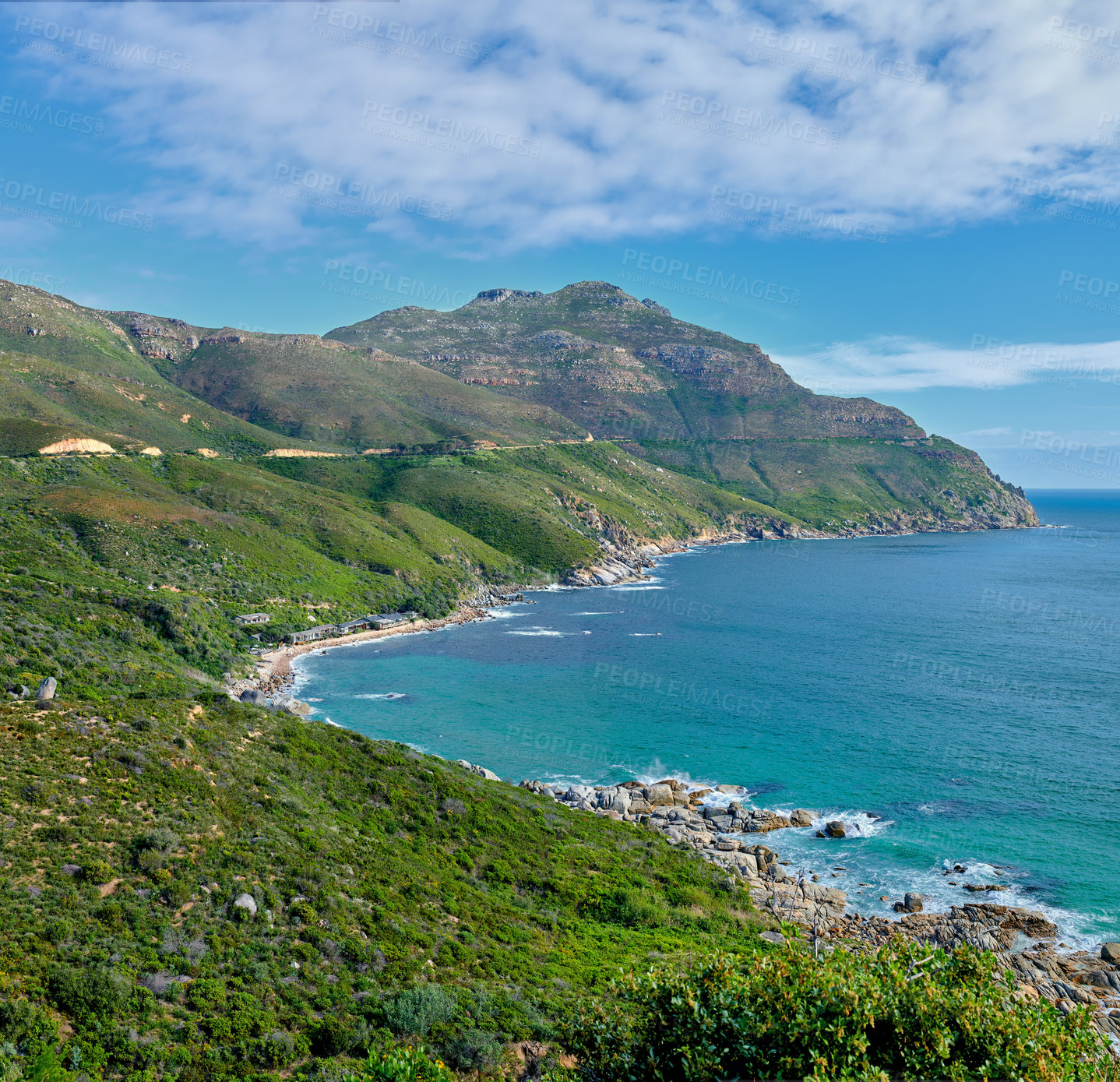 Buy stock photo A photo a picnic area near Shapmanns Peak Road, Cape Town, South Africa