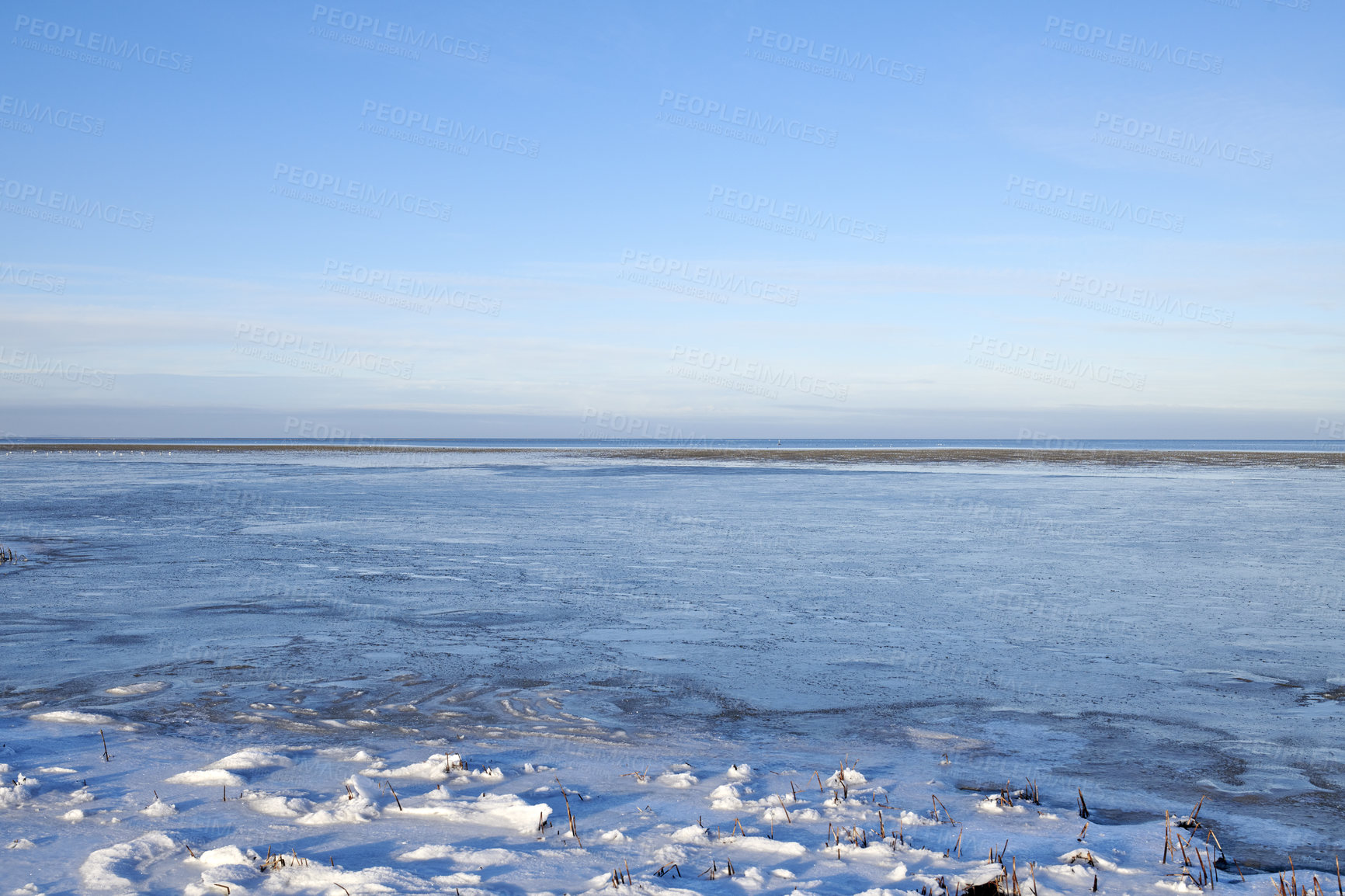 Buy stock photo Photos of Danish winter by the coast of Kattegat.