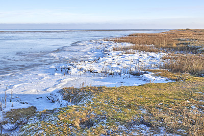 Buy stock photo Photos of Danish winter by the coast of Kattegat.