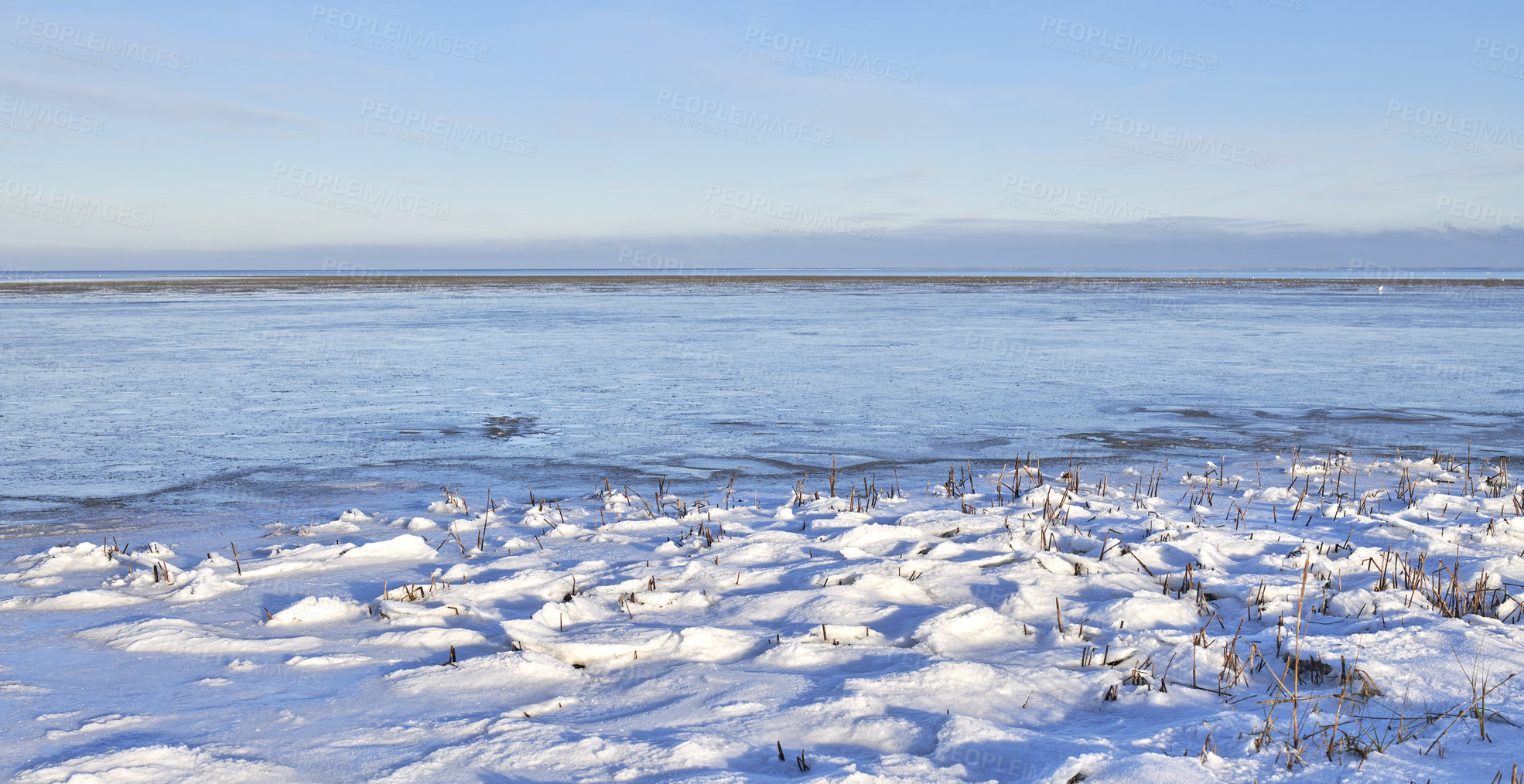 Buy stock photo Photos of Danish winter at the coast of Kattegat.