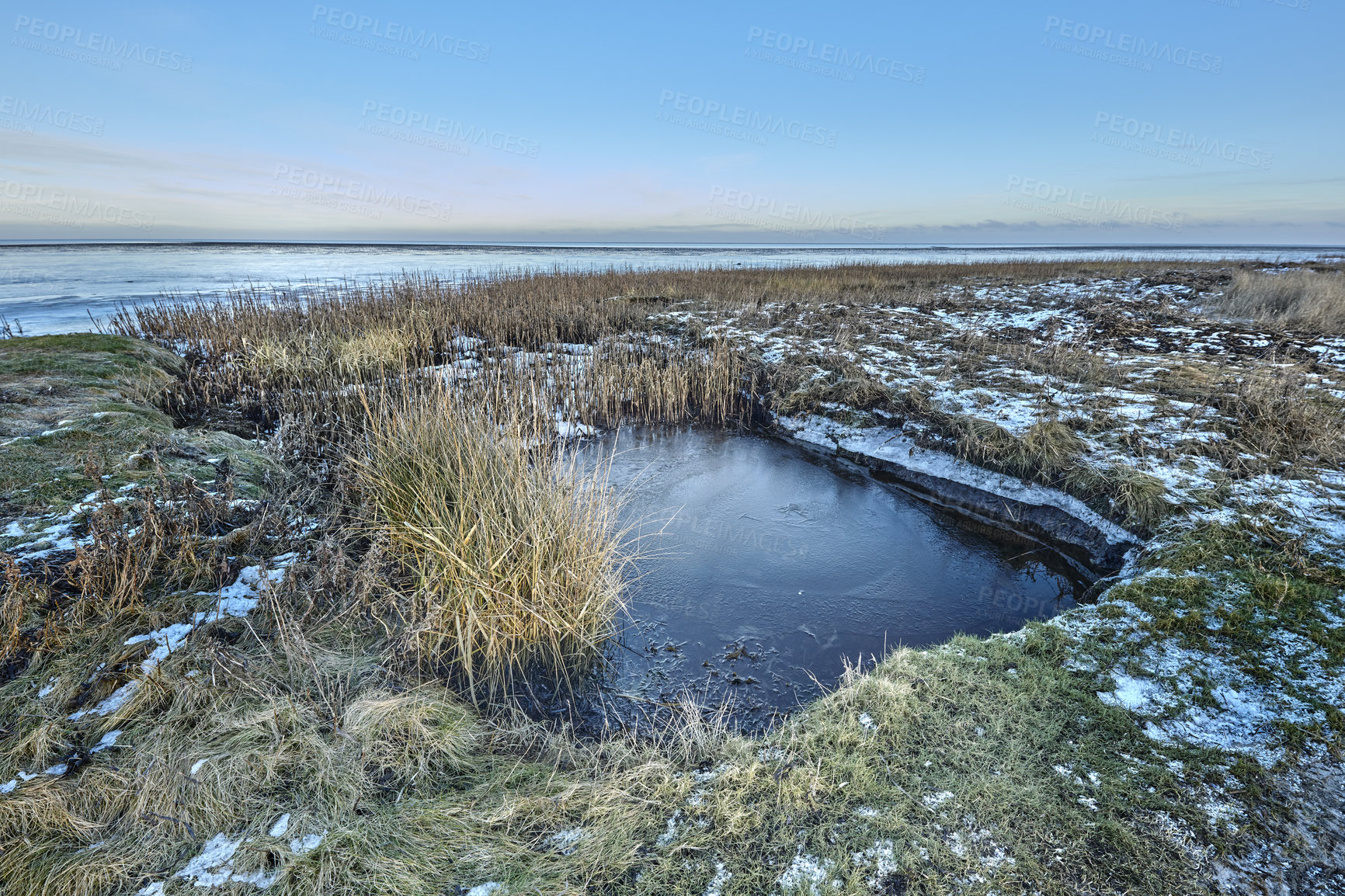 Buy stock photo Photos of Danish winter by the coast of Kattegat.