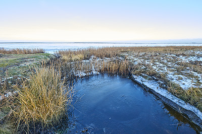 Buy stock photo Photos of Danish winter by the coast of Kattegat.