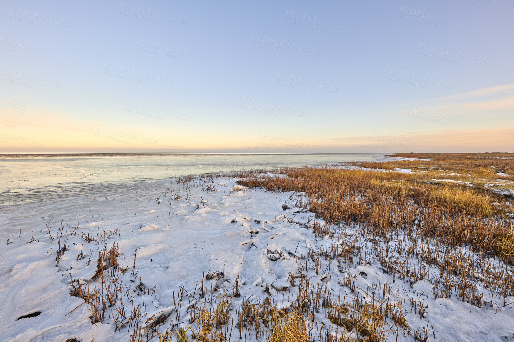 Buy stock photo Photos of Danish winter by the coast of Kattegat.