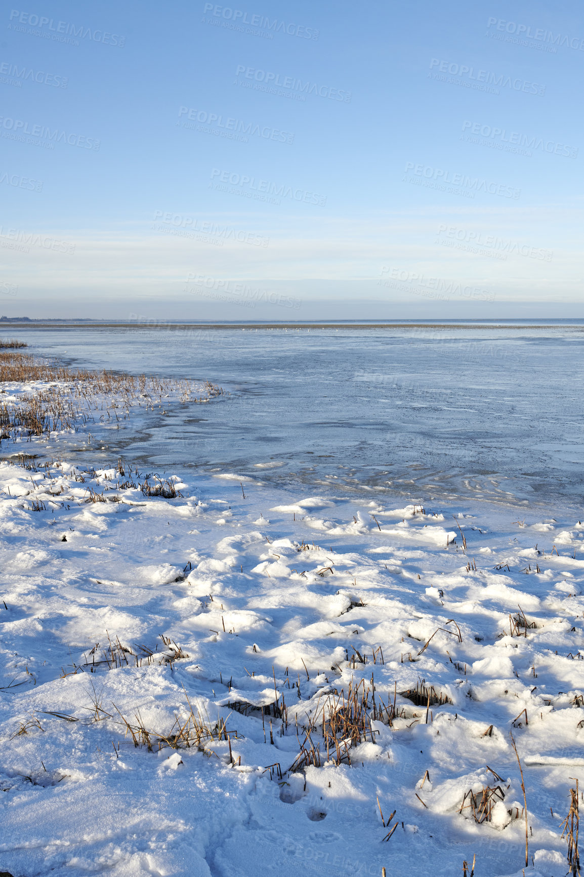 Buy stock photo Photos of Danish winter by the coast of Kattegat.