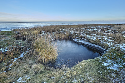 Buy stock photo Photos of Danish winter by the coast of Kattegat.