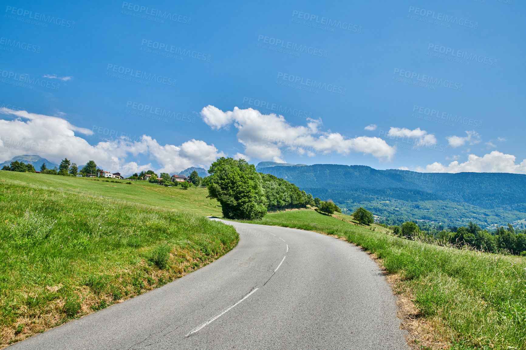 Buy stock photo A series of photos of countryside, farmland and forest close to Lyon, France