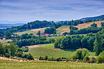 Countryside, farmland and forest - close to Lyon, France