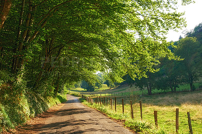 Buy stock photo A series of photos of countryside, farmland and forest close to Lyon, France