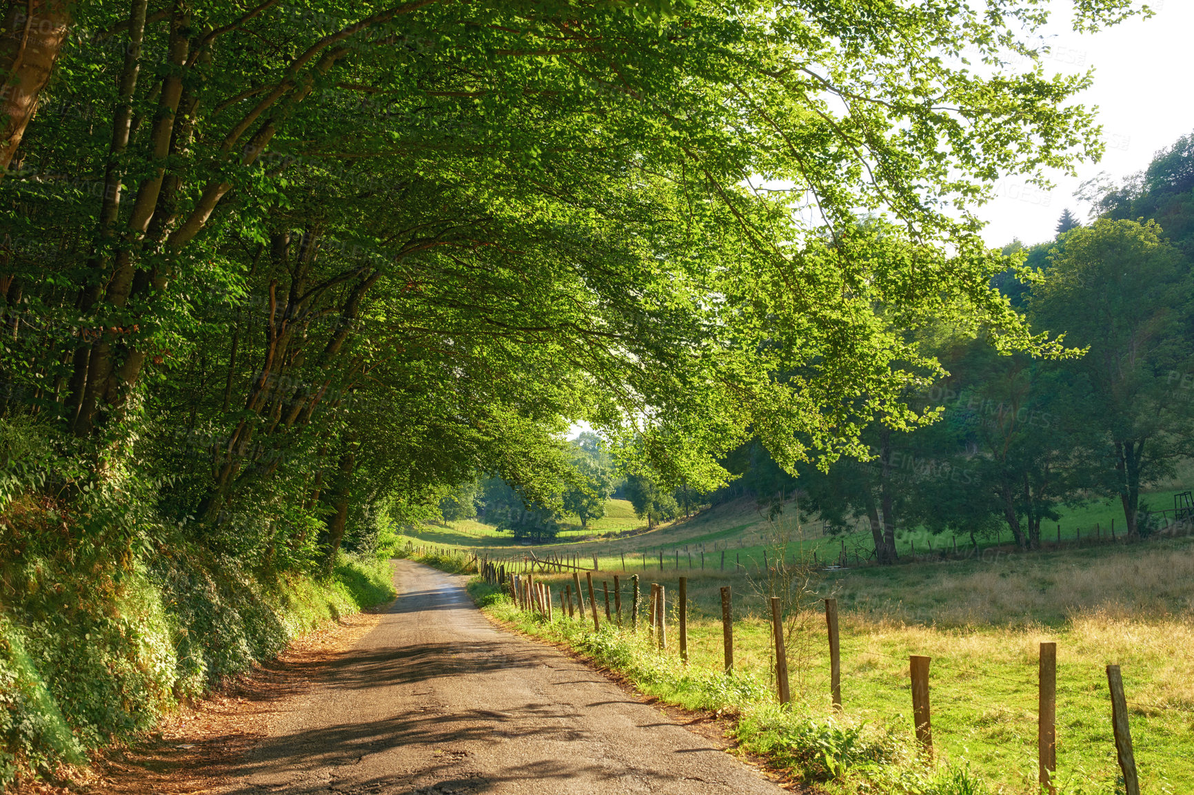 Buy stock photo A series of photos of countryside, farmland and forest close to Lyon, France