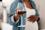 Alcohol can harm the developing baby while pregnant