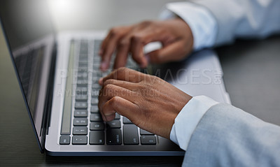Buy stock photo Shot of a businesswoman using a laptop