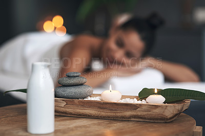 Buy stock photo Closeup shot of a tranquil spa arrangement