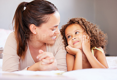 Buy stock photo Shot of a young mother spending time with her daughter