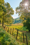 Countryside, farmland and forest - close to Lyon, France