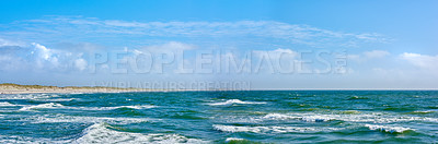 Buy stock photo Ocean view -  South Africa, Beach, sunshine and clouds