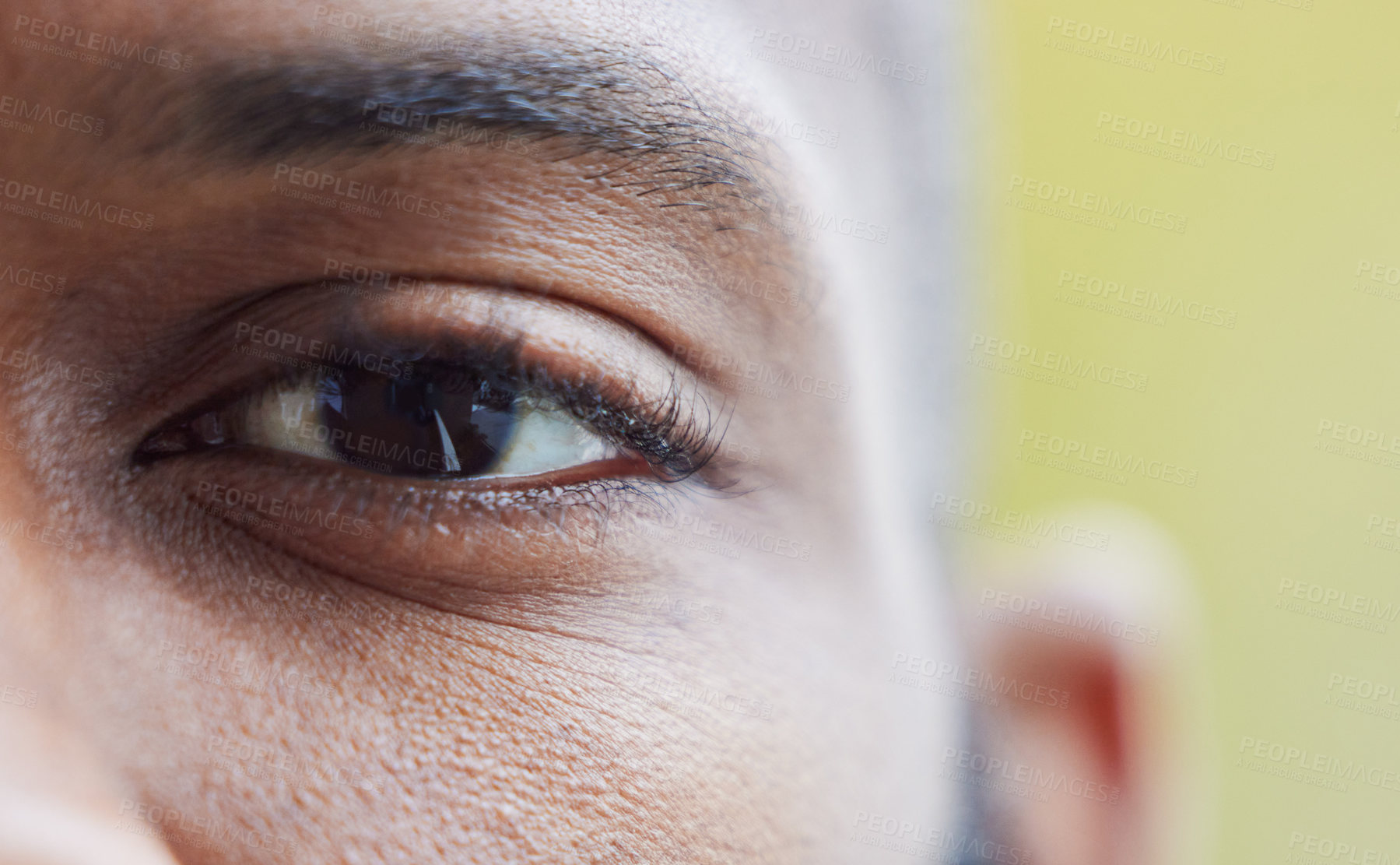 Buy stock photo Closeup shot of a young man's eye