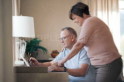 Buy stock photo Shot of a mature husband and wife together