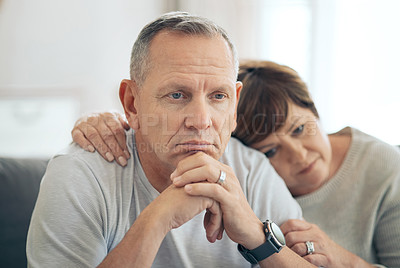 Buy stock photo Shot of a mature couple in a fight