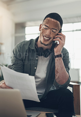 Buy stock photo Shot of a young business man working in a modern office